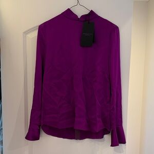 Shanghai Tang Rich Purple Blouse